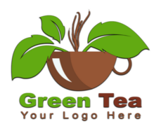 grön te logotyp mall png