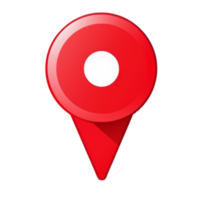 AI Generative 2D red point location  icon style. png