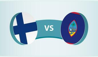 Finlandia versus guam, equipo Deportes competencia concepto. vector