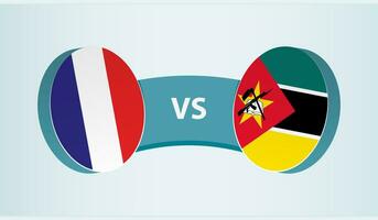 France versus Mozambique, team sports competition concept. vector