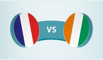 France versus Ivory Coast, team sports competition concept. vector