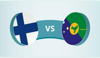 Finland versus Christmas Island, team sports competition concept. vector