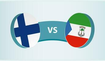 Finland versus Equatorial Guinea, team sports competition concept. vector