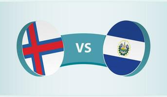 Feroe islas versus el el Salvador, equipo Deportes competencia concepto. vector