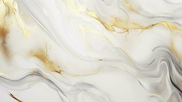 White and Metallic Gold Marble Background for Luxury Design. AI Generated photo