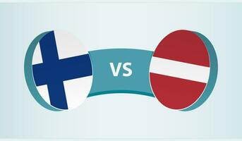 Finland versus Latvia, team sports competition concept. vector