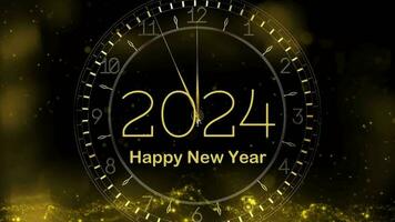 2023 Happy New year with snowflakes and firework Free Video and Gold glitter Happy new year Background Free Video