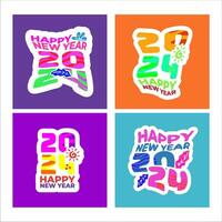 happy new year 2024. new year's eve party 2024. new year greeting cards with family, friends and relatives are more meaningful and fun vector