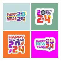 happy new year 2024. new year's eve party 2024. new year greeting cards with family, friends and relatives are more meaningful and fun vector