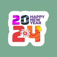 happy new year 2024. new year's eve party 2024. new year greeting cards with family, friends and relatives are more meaningful and fun vector