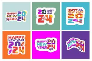 happy new year 2024. new year's eve party 2024. new year greeting cards with family, friends and relatives are more meaningful and fun vector