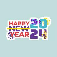 happy new year 2024. new year's eve party 2024. new year greeting cards with family, friends and relatives are more meaningful and fun vector