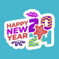 happy new year 2024. new year's eve party 2024. new year greeting cards with family, friends and relatives are more meaningful and fun vector