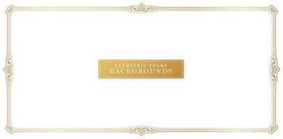vintage style golden frames picture ornaments golden colors isolated white backgrounds with place for text, luxury invitation, certificate of completion template, stationery design materials, collages vector