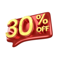Discount 30 percent luxury gold and red offer in 3d, Suitable for promotions for Christmas, Chinese New Years and Ramadan png