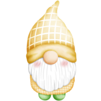 Gnome wears a fruit hat. png