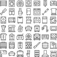 Vector of Kitchen Appliance Icon Set. Perfect for user interface, new application.