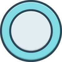 color icon for round vector