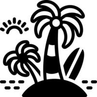 solid icon for hawaii vector