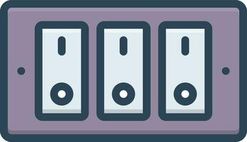 color icon for switches vector