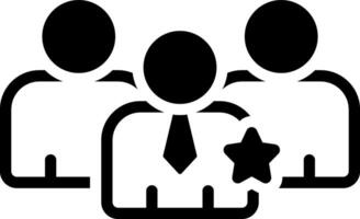solid icon for employer vector