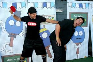 LOS ANGELES, SEP 26 - Zachary Levi and Greg Grunberg arrives at the Ultimate Slam Paddle Jam 2010 at Music Box Theater on September 26, 2010 in Los Angeles, CA photo