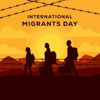 vector diseño internacional migrantes día ilustración
