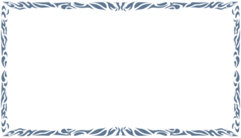 a blue frame with leaves on it png