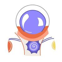 Cosmonaut in spacesuit, space flights, astronaut, flat style vector, isolated on white. vector