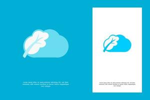 eco cloud logo template design vector illustration