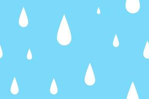 illustration seamless drops pattern. raindrops on the window. droplets pattern. Spring abstract background in shades of blue. white water drop icon isolated on blue background. photo