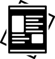 solid icon for notes vector