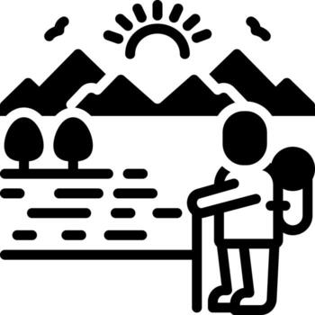 sólido icono para aventuras vector