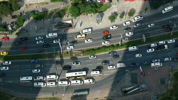 top view of traffic in a high away in istanbul video