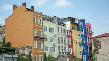 turkey istanbul 23 july 2023. Colourful houses in Balat, Istanbul video