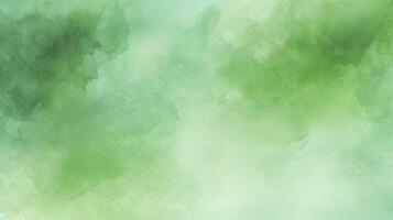 Green Watercolor Texture An Abstract Background. AI Generated photo