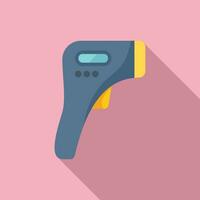 Scan health device icon flat vector. Laser thermometer vector