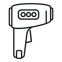 Test care gun device icon outline vector. Check equipment vector