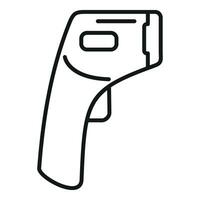 Laser thermometer device icon outline vector. Scan test care vector