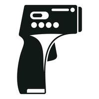 Laser thermometer test icon simple vector. Check device gun vector