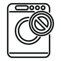 Broken washing machine icon outline vector. Pipe water plumber vector