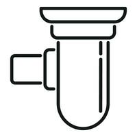 Cleaning pipe icon outline vector. Fix washing machine vector