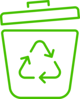 poubelle déchets ligne icône illustration png