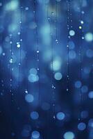 Water Drops Bokeh Lights Background. AI Generated photo