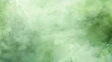 Green Watercolor Texture An Abstract Background. AI Generated photo