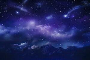 Starry Milky Way Nebula Background. AI Generated photo