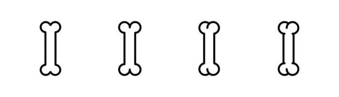 Dog bone line icon. Bone for dog icon set. Outline bone icon. Editable stroke. Stock vector illustration.