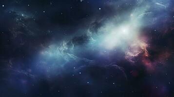 Nebula and Galaxies An Abstract Space Cosmos Background. AI Generated photo