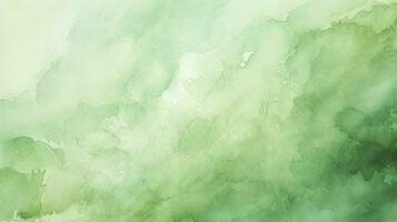 Green Watercolor Texture An Abstract Background. AI Generated photo