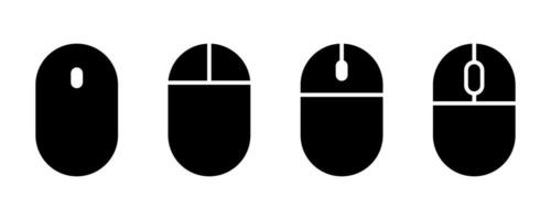 Computer mouse. Computer mouse icons set. Cursor symbol. Glyph style vector